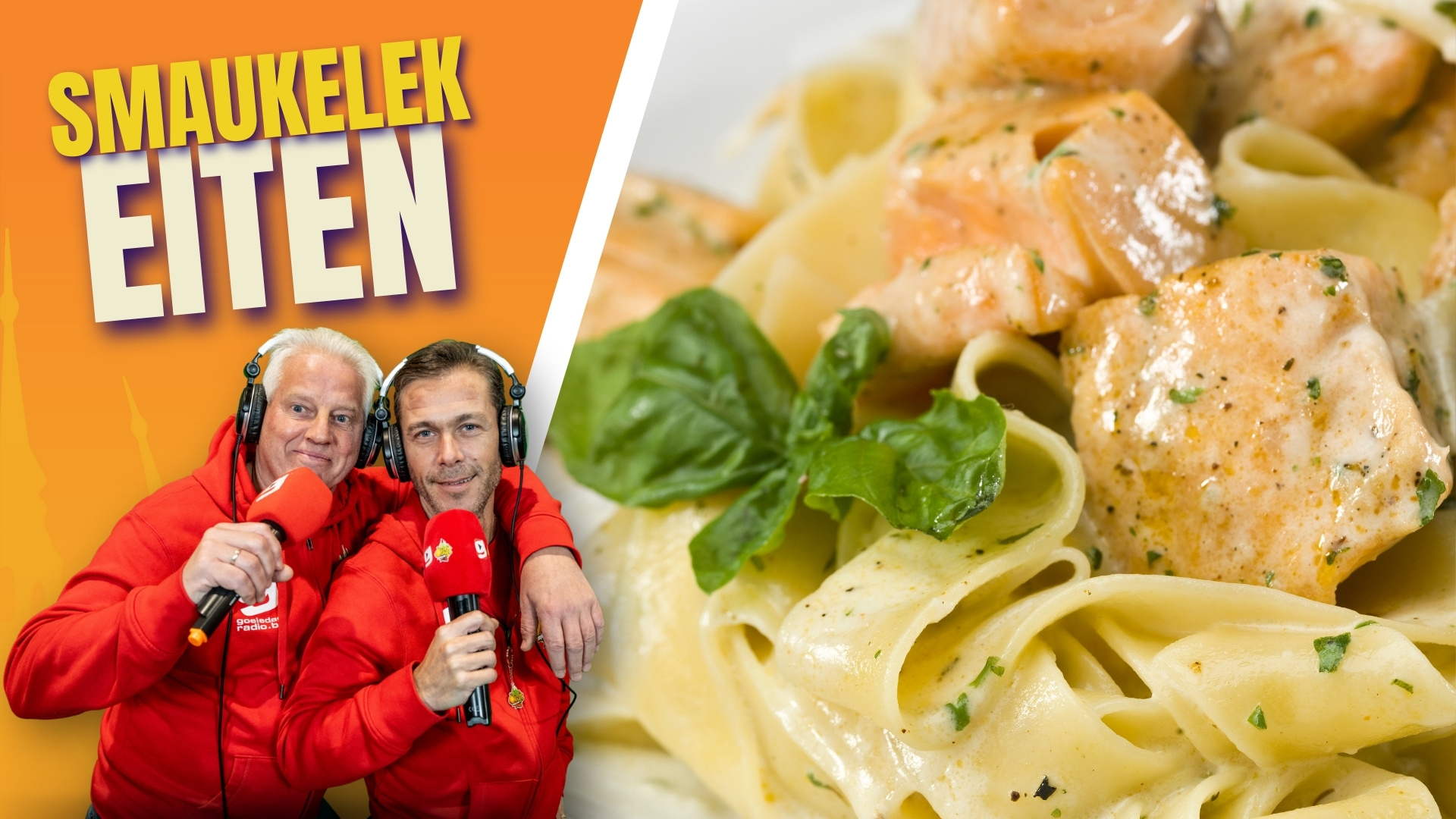 Tagliatelli va paroi me gerookten forel