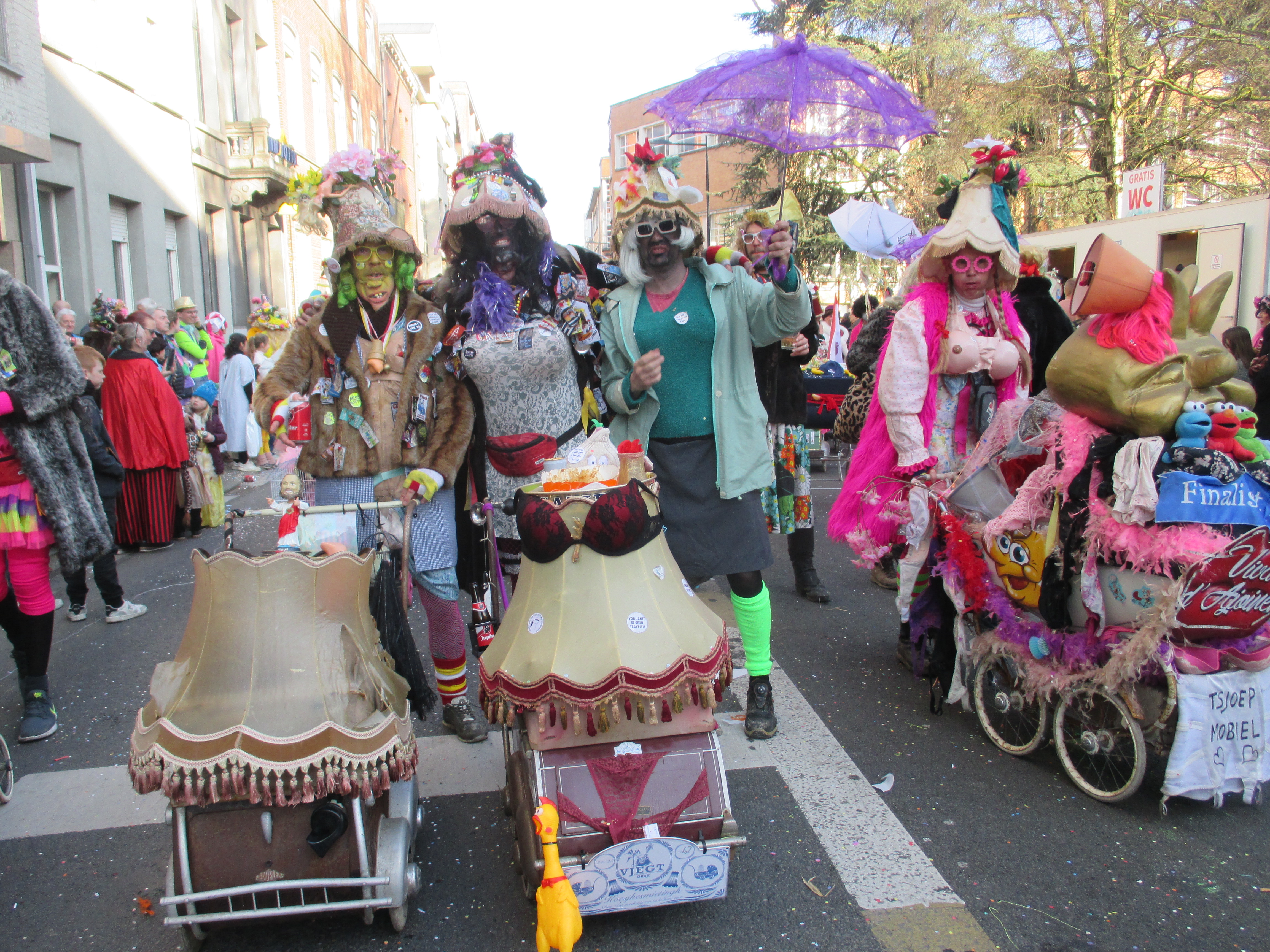 Aalst Carnaval 2025 - Voil Janetten als 'Doistdagrebel' genieten van de lentezon!