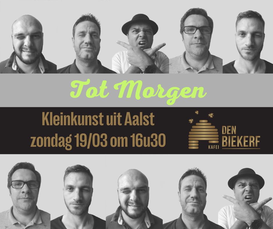 'Tot Morgen', een Aalsterse band die Nederlandstalige rock, pop en kleinkunst brengt, komt naar Den Biekerf 🐝 Zondag 19…