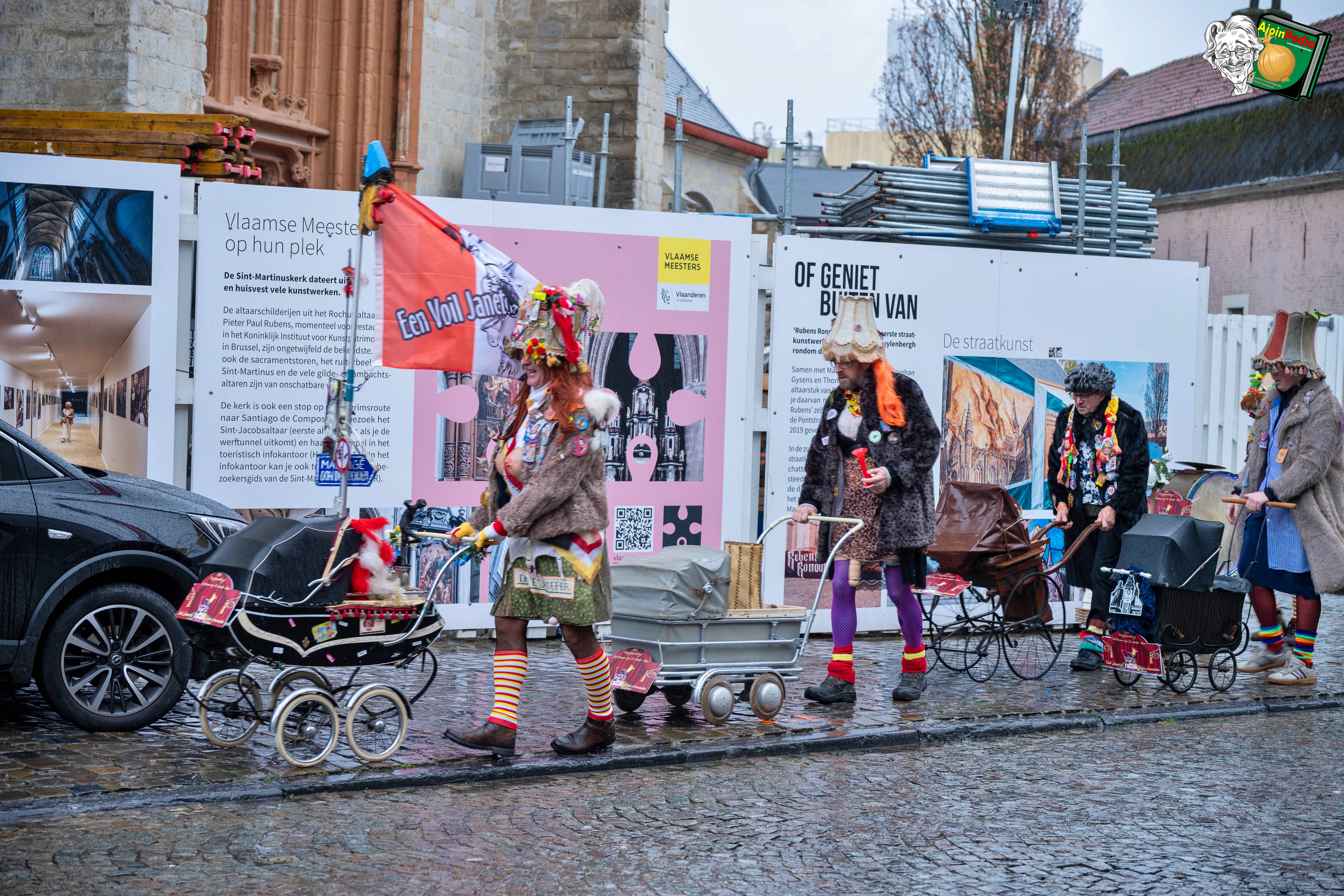Aalst Carnaval 2025/2026 - 10e KoesjkesMietingk ofwel ‘De kroein op ’t weirk-toer’: Voil Janetten paraderen door de stad!