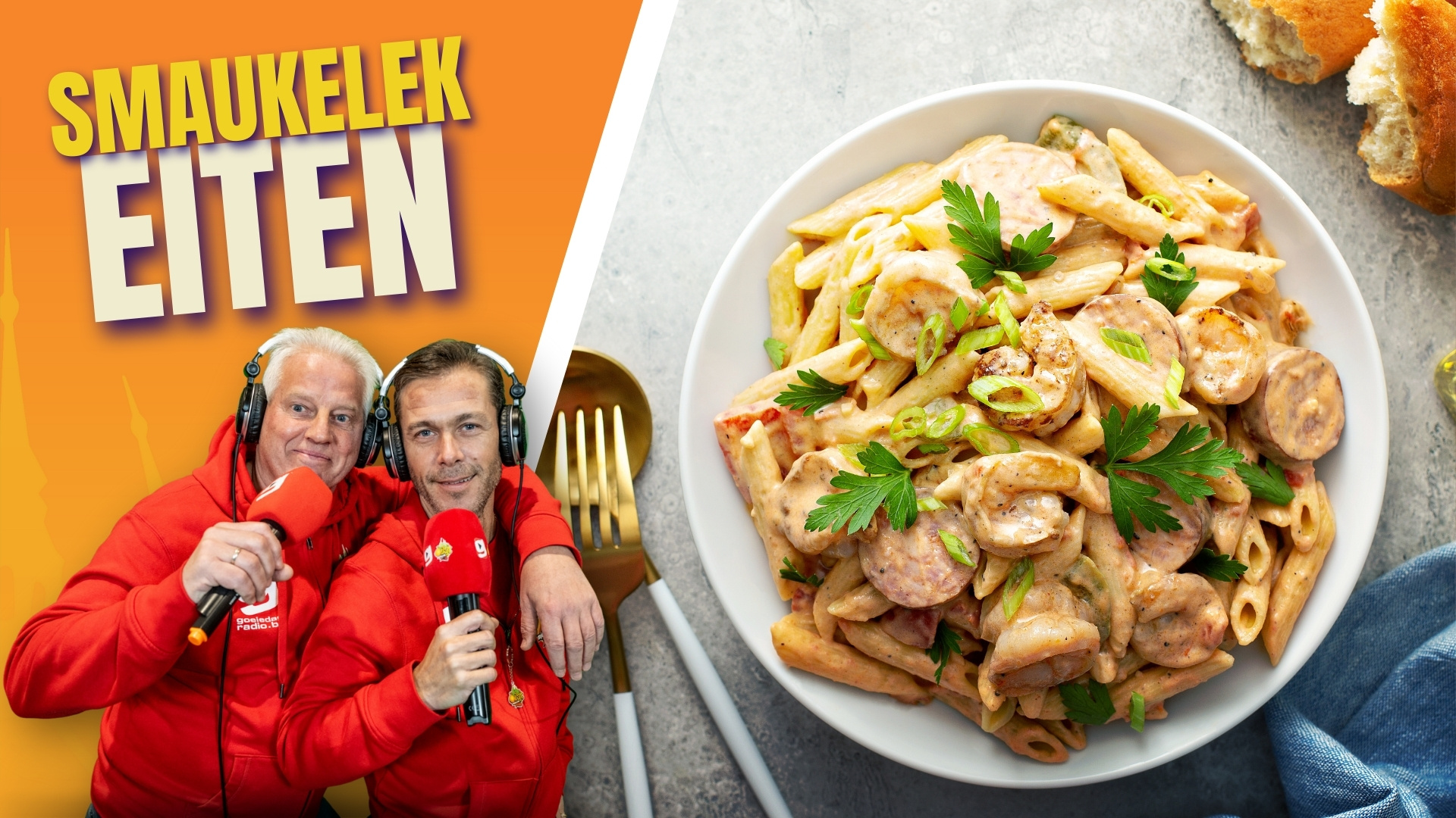 Pasta me witte pensj en chorizo